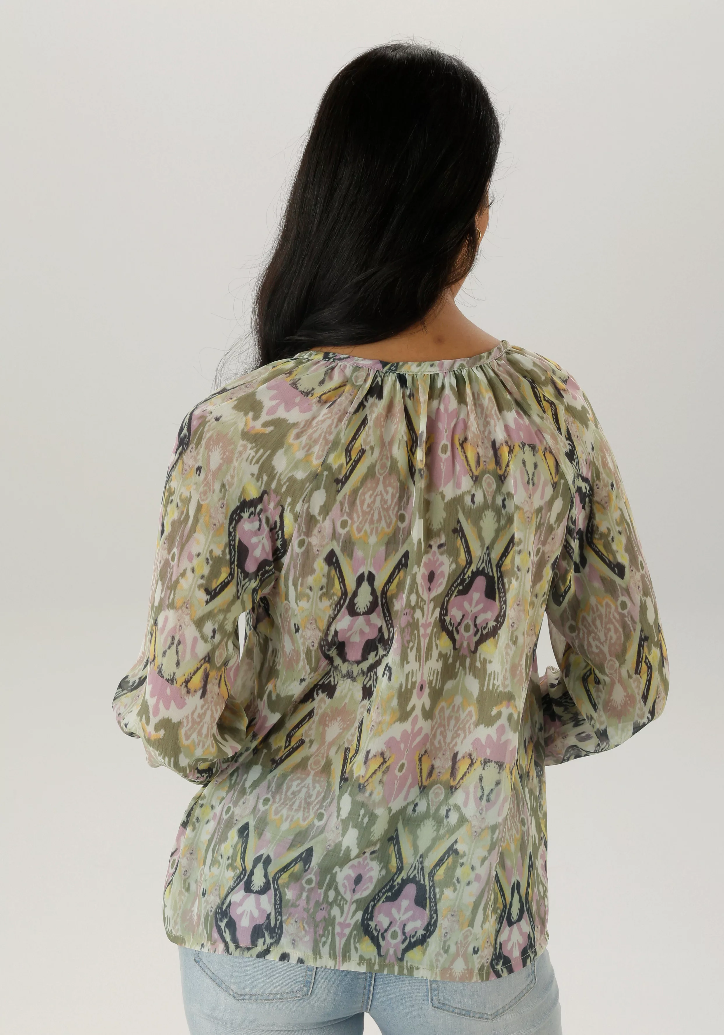 Aniston SELECTED Chiffonbluse, aus transparentem Chiffon - NEUE KOLLEKTION günstig online kaufen