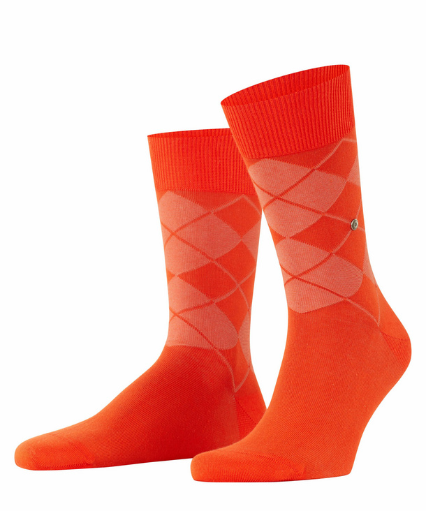 Burlington Bolton Herren Socken, 40-46, Orange, Argyle, Baumwolle, 21060-84 günstig online kaufen