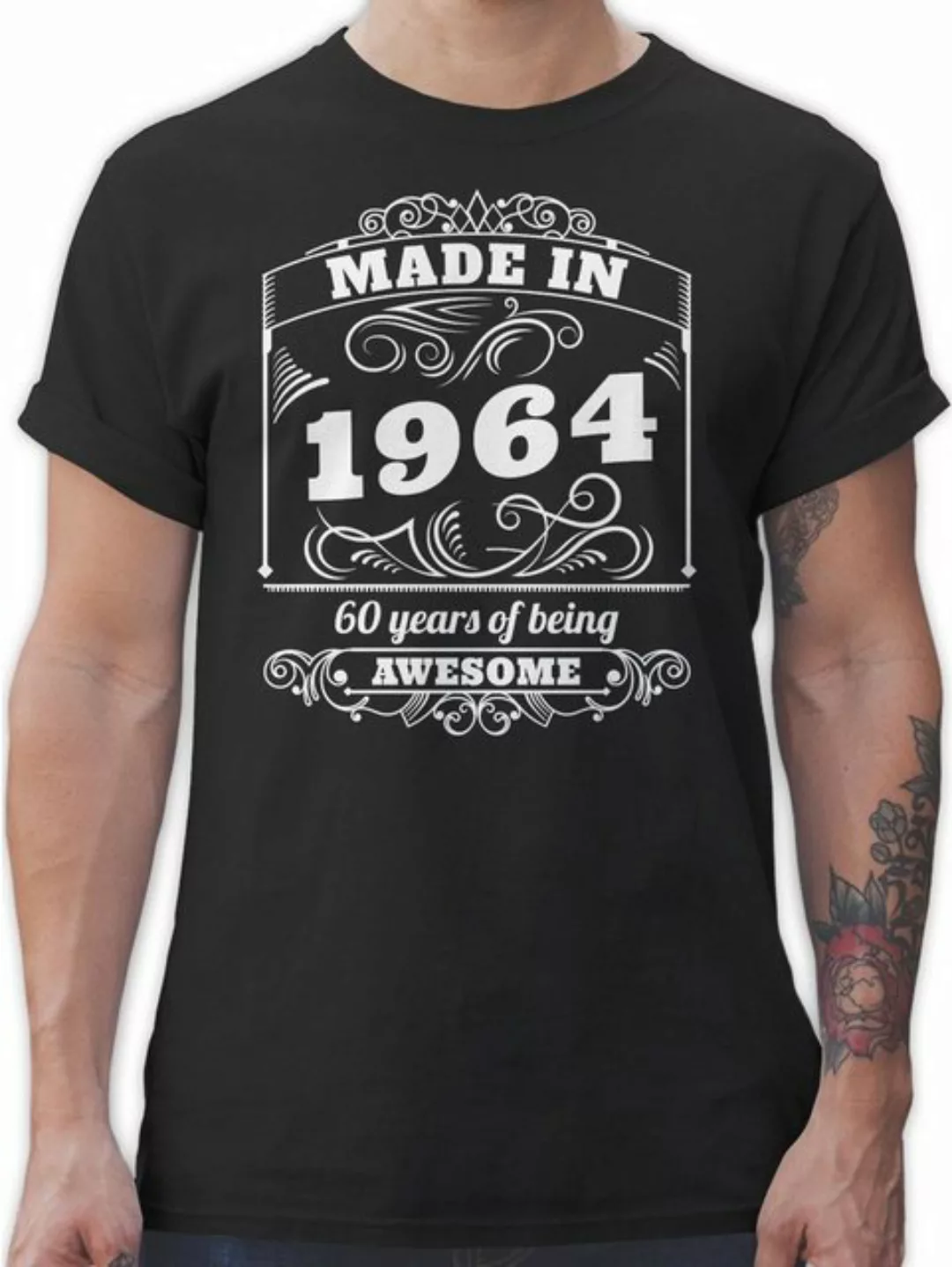 Shirtracer T-Shirt Made in 1964 Sixty years of being awesome 60. Geburtstag günstig online kaufen