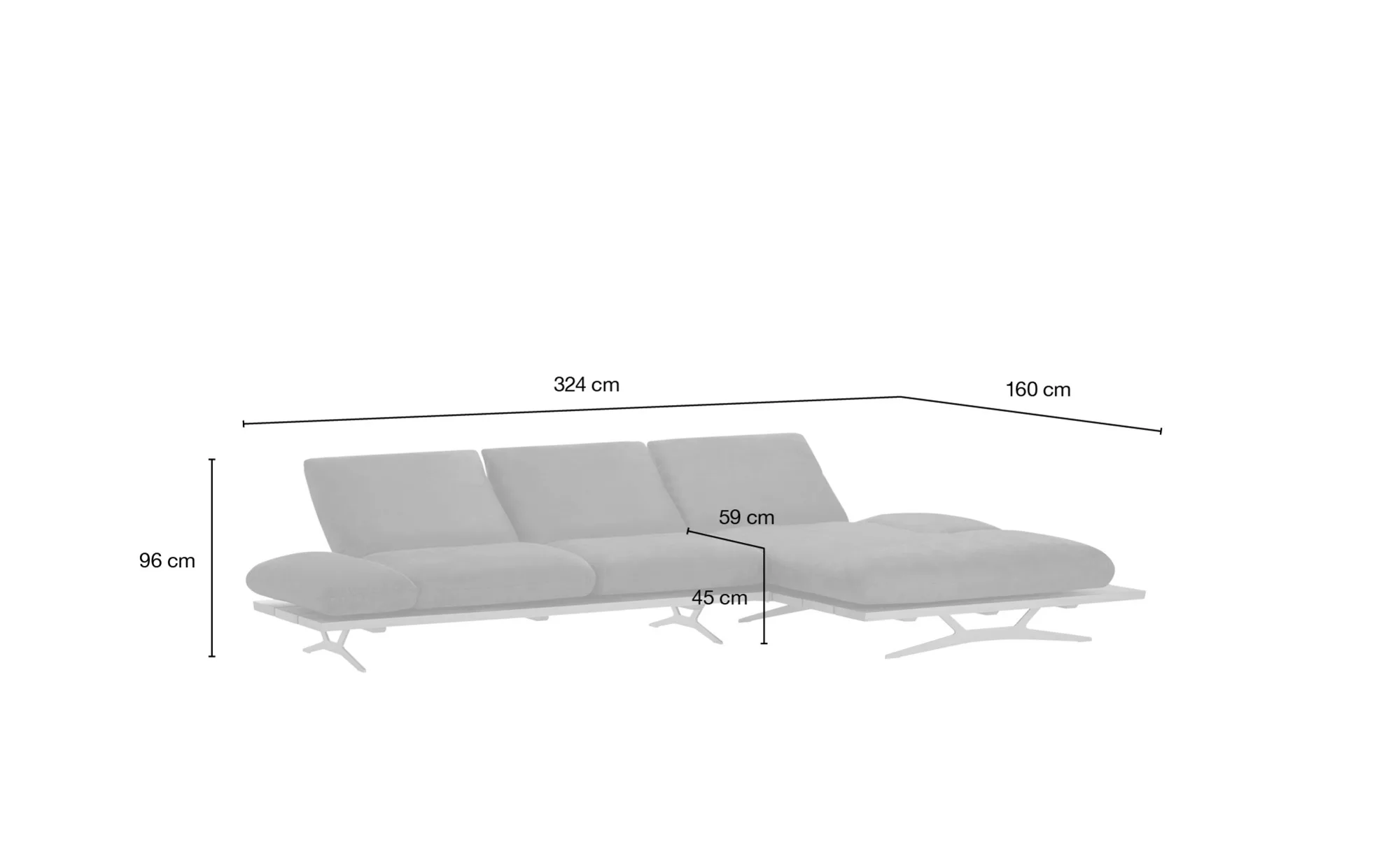 KOINOR Ecksofa  Marilyn ¦ braun ¦ Maße (cm): B: 324 H: 96 T: 160 Polstermöb günstig online kaufen