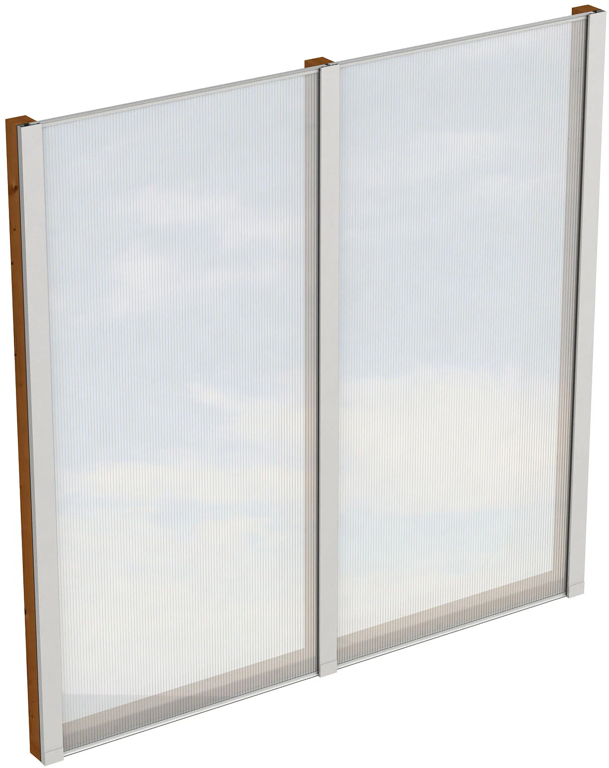 Skan Holz Seitenwand m. Polycarbonatplatten (FS) 205 x 200 cm Fichte Nussba günstig online kaufen