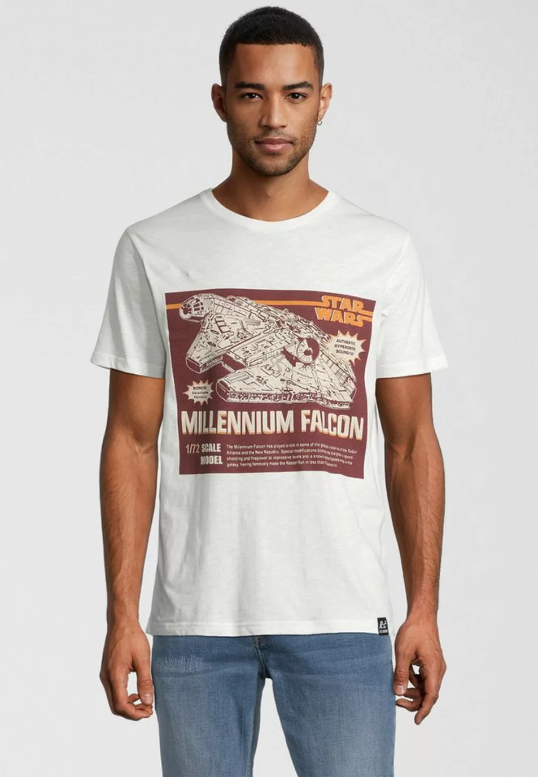 Recovered T-Shirt Star Wars Millennium Falcon Model GOTS zertifizierte Bio- günstig online kaufen