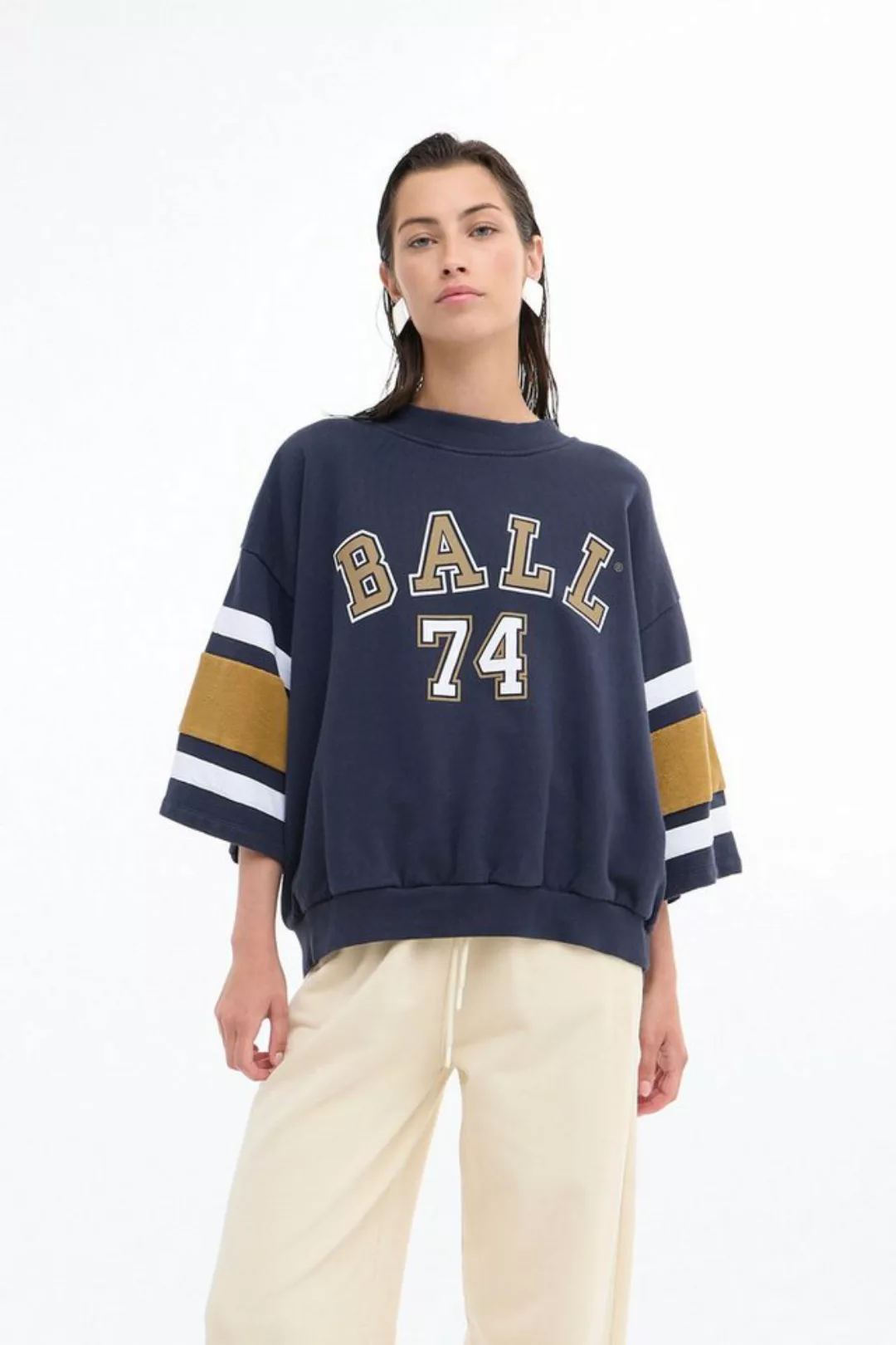 BALL Sweatshirt BAARIAN SS SWEAT modisches Sweatshirt in Baseball-Optik günstig online kaufen