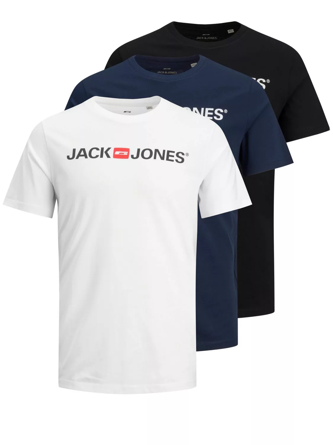 Jack & Jones T-Shirt JJECORP LOGO 3er PACK (1-tlg) aus Baumwolle günstig online kaufen