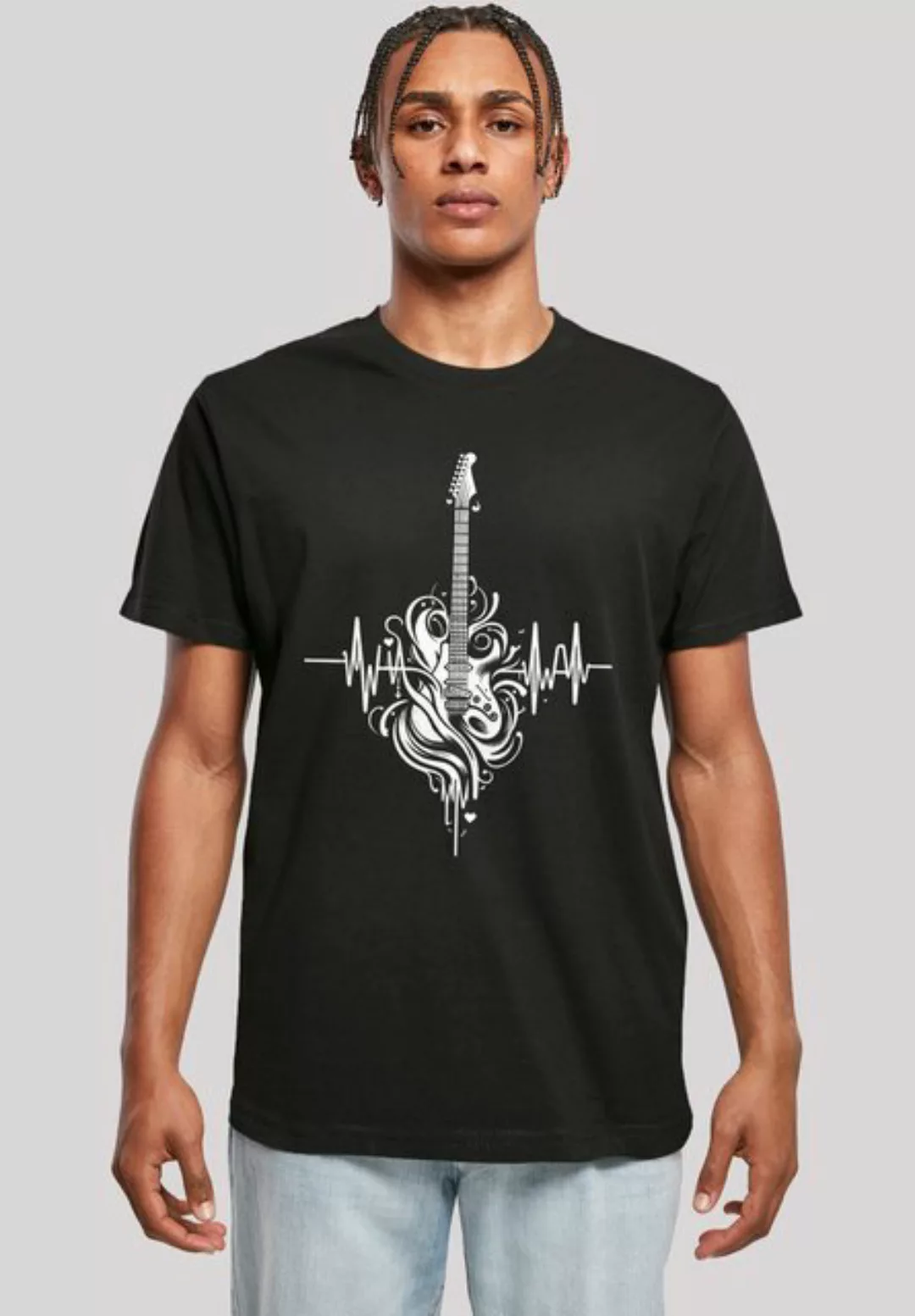 F4NT4STIC T-Shirt "Gitarre Herzschlag", Premium Qualität günstig online kaufen