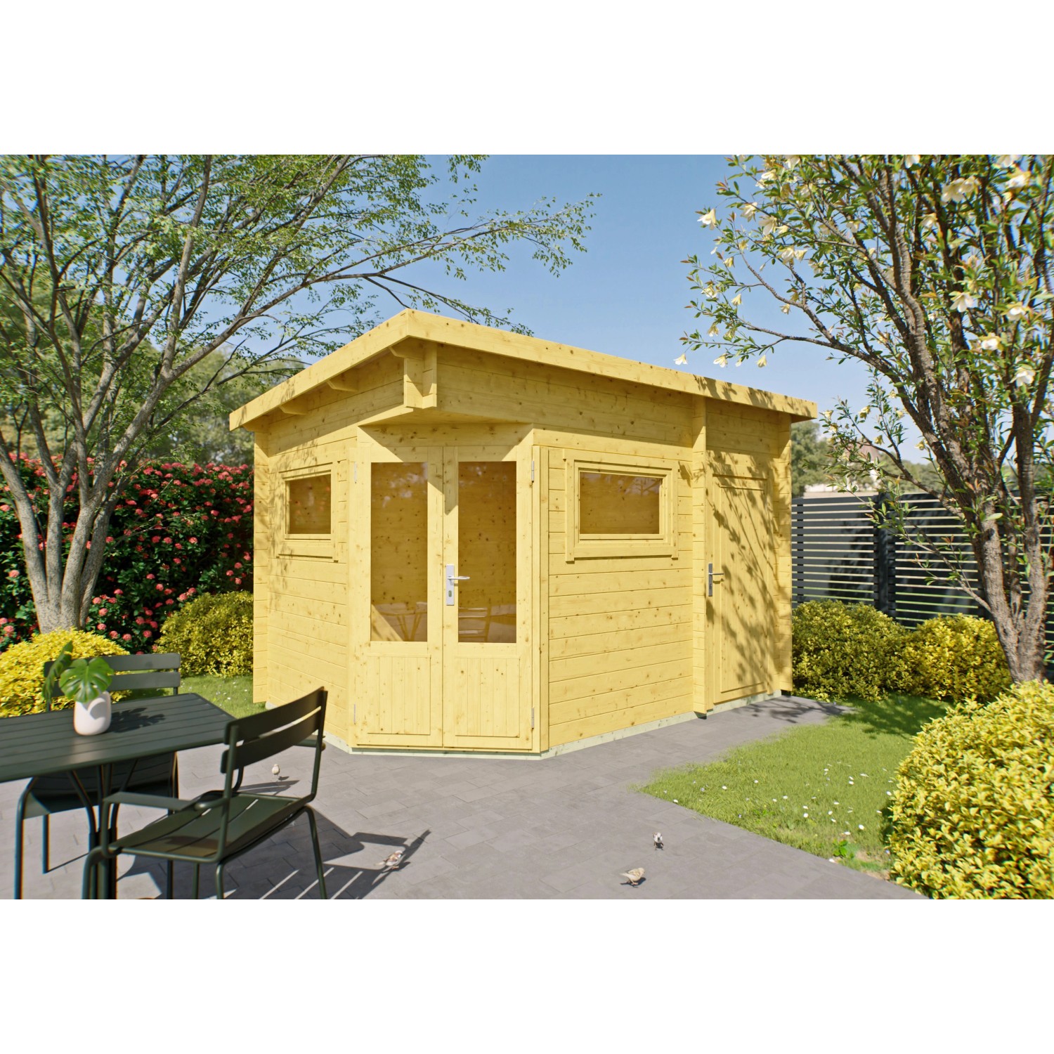 Fjordholz 5-Eck Gartenhaus Modell Leva 2D Kiefer Imprägniert günstig online kaufen