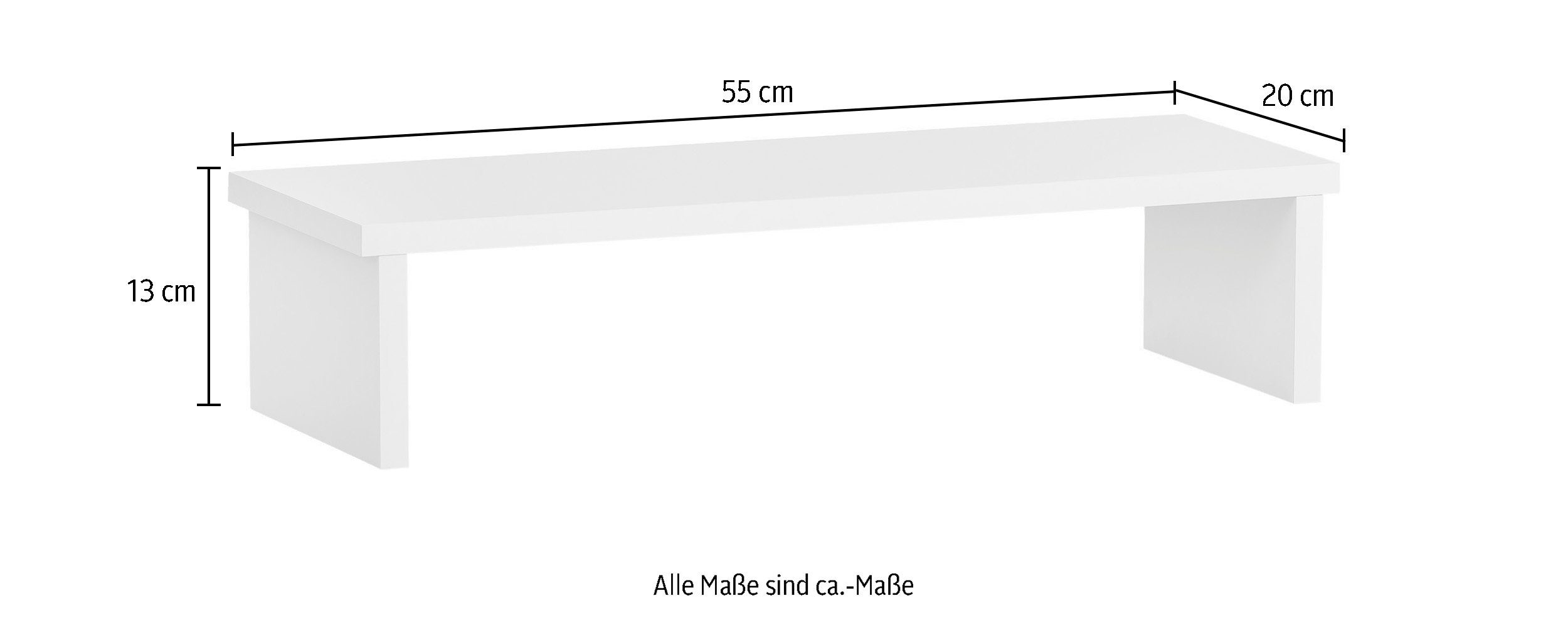 welltime Schreibtischaufsatz Baku, Bildschirmaufsatz, Breite 55 günstig online kaufen
