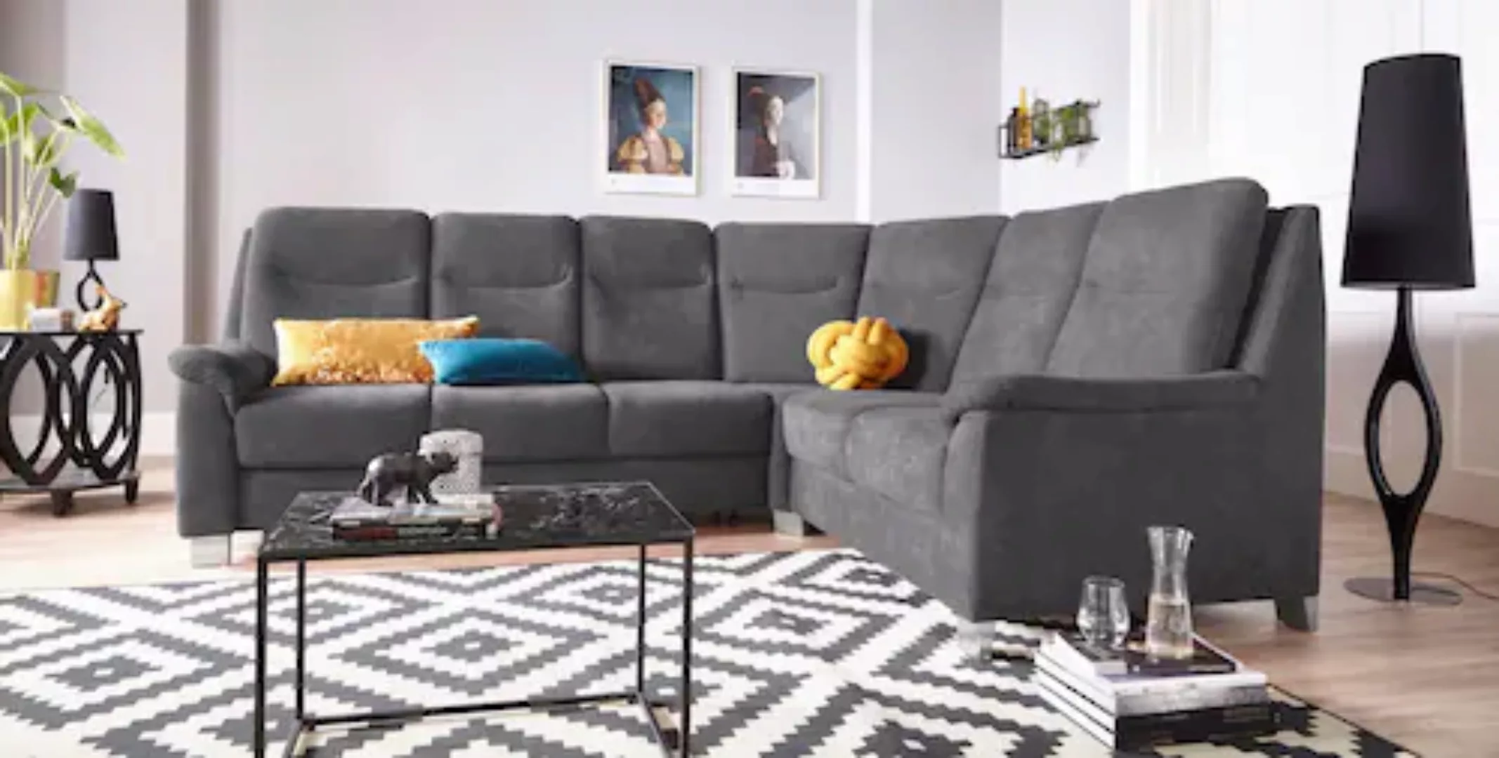 sit&more Ecksofa »Boccaccio L-Form«, mit Federkern und Kopfteilverstellung, günstig online kaufen