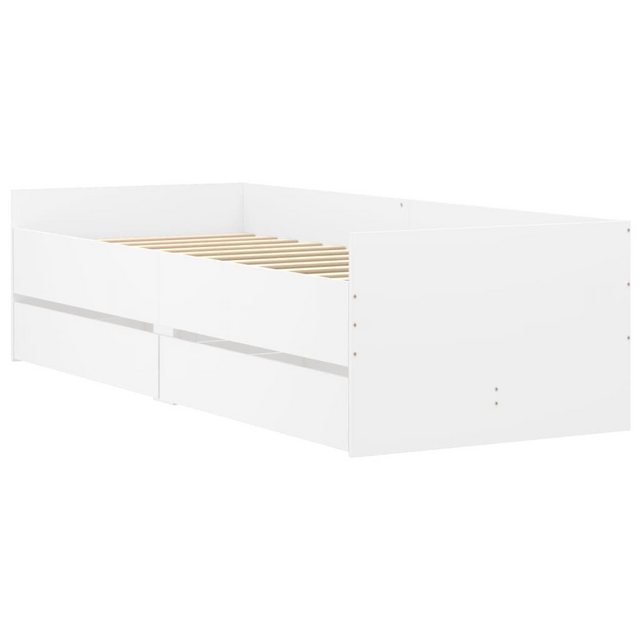 vidaXL Bettgestell Bett mit Schubladen Weiß 75x190 cm Bett Bettgestell günstig online kaufen