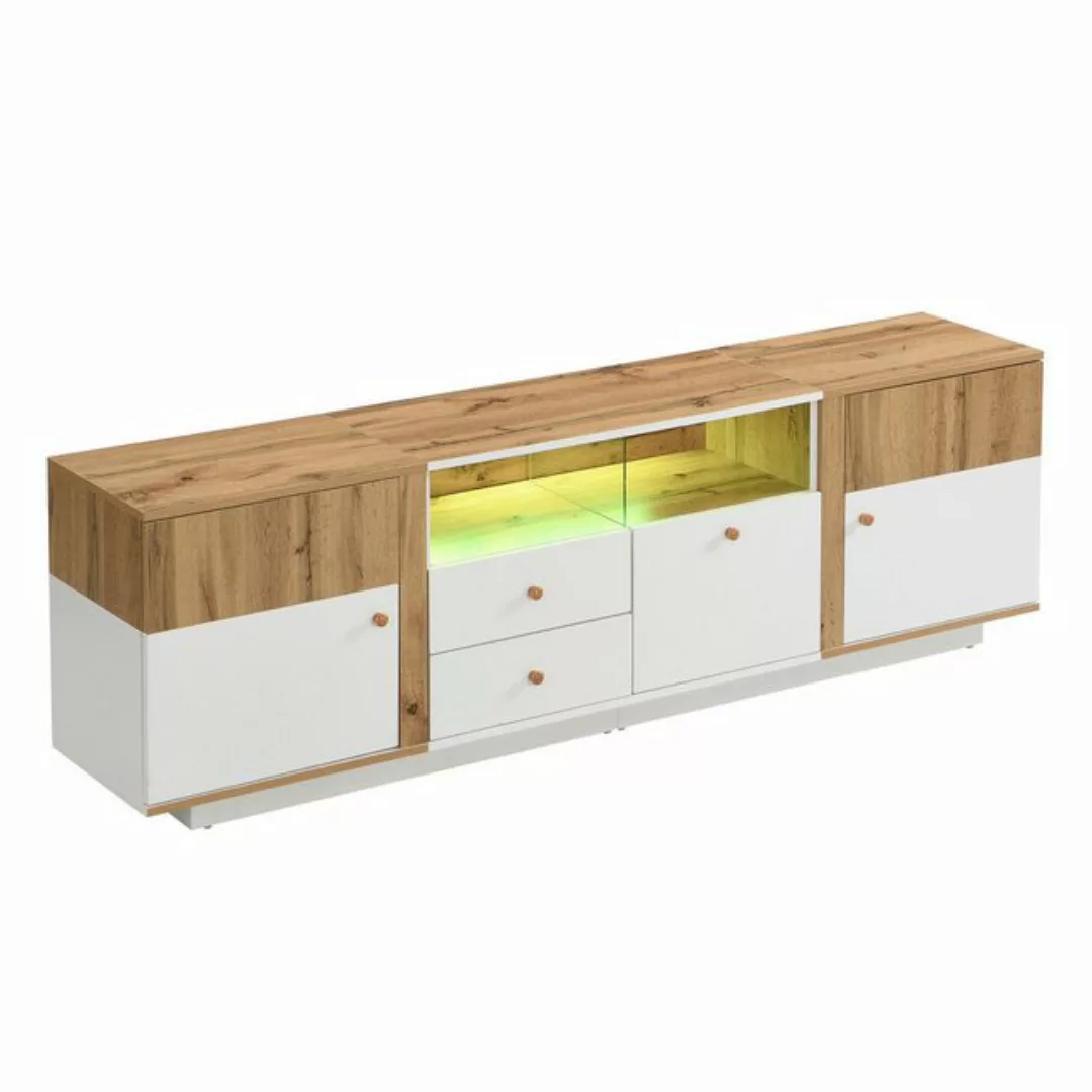 Fine Life Pro TV-Schrank (Lowboard mit TV-Schrank, LED-Lichteffekten) Glast günstig online kaufen