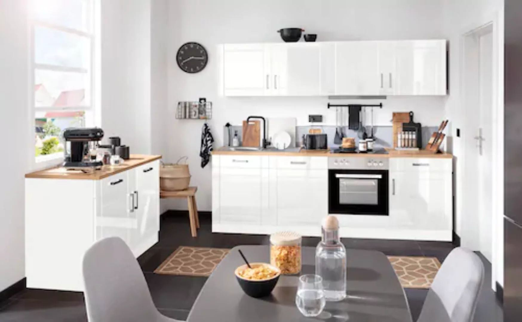 HELD MÖBEL Küchenzeile "Tinnum", mit E-Geräten, Breite 240 cm günstig online kaufen