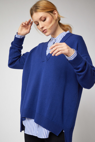 Oversize-pullover Aus Bio-schurwolle günstig online kaufen