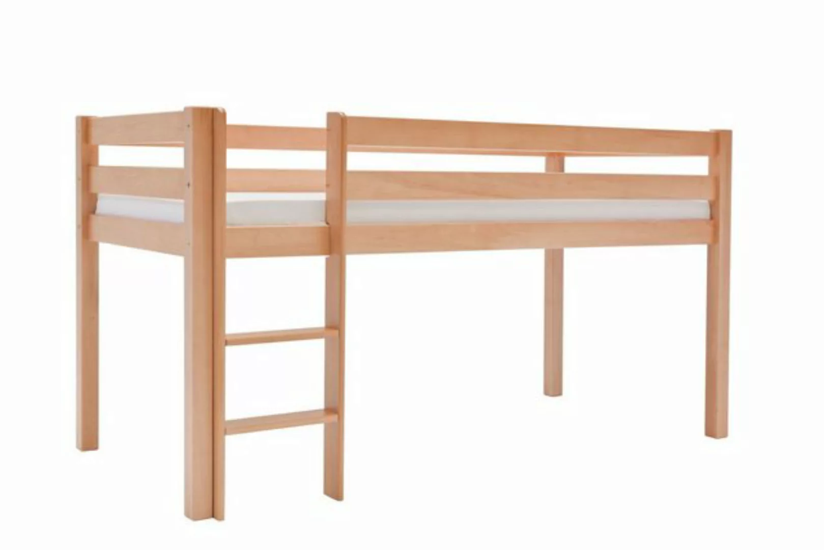 58 aufm Kessel Bettgestell Hochbett Ganit 208x103x113 Kinderbett Massivholz günstig online kaufen