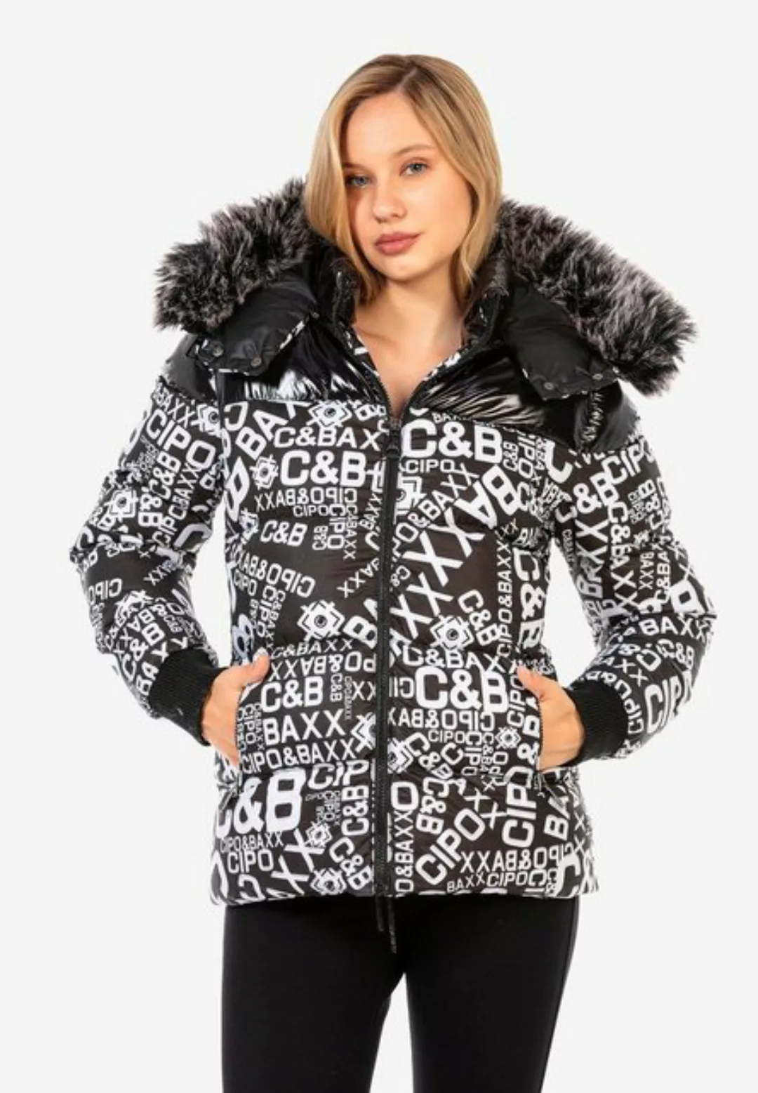 Cipo & Baxx Steppjacke mit modischem Allover-Print günstig online kaufen