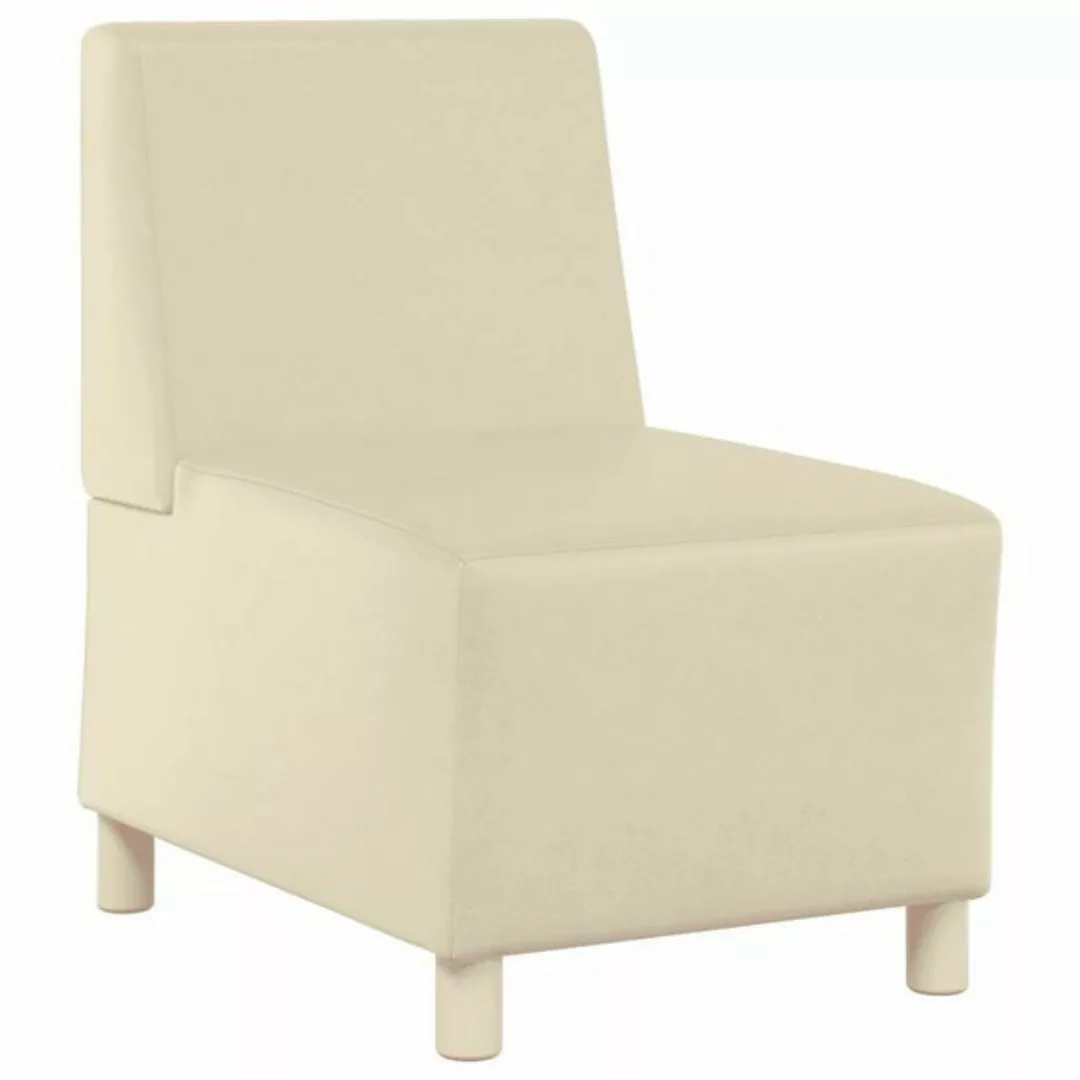 vidaXL Sofa Sessel Creme 55 cm Kunstleder günstig online kaufen