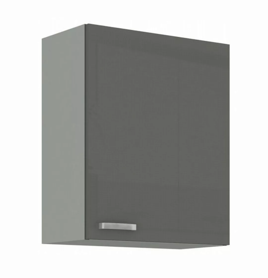 Küchen-Preisbombe Hängeschrank 60 cm Küche Bianca Grey Grau Hochglanz Küche günstig online kaufen