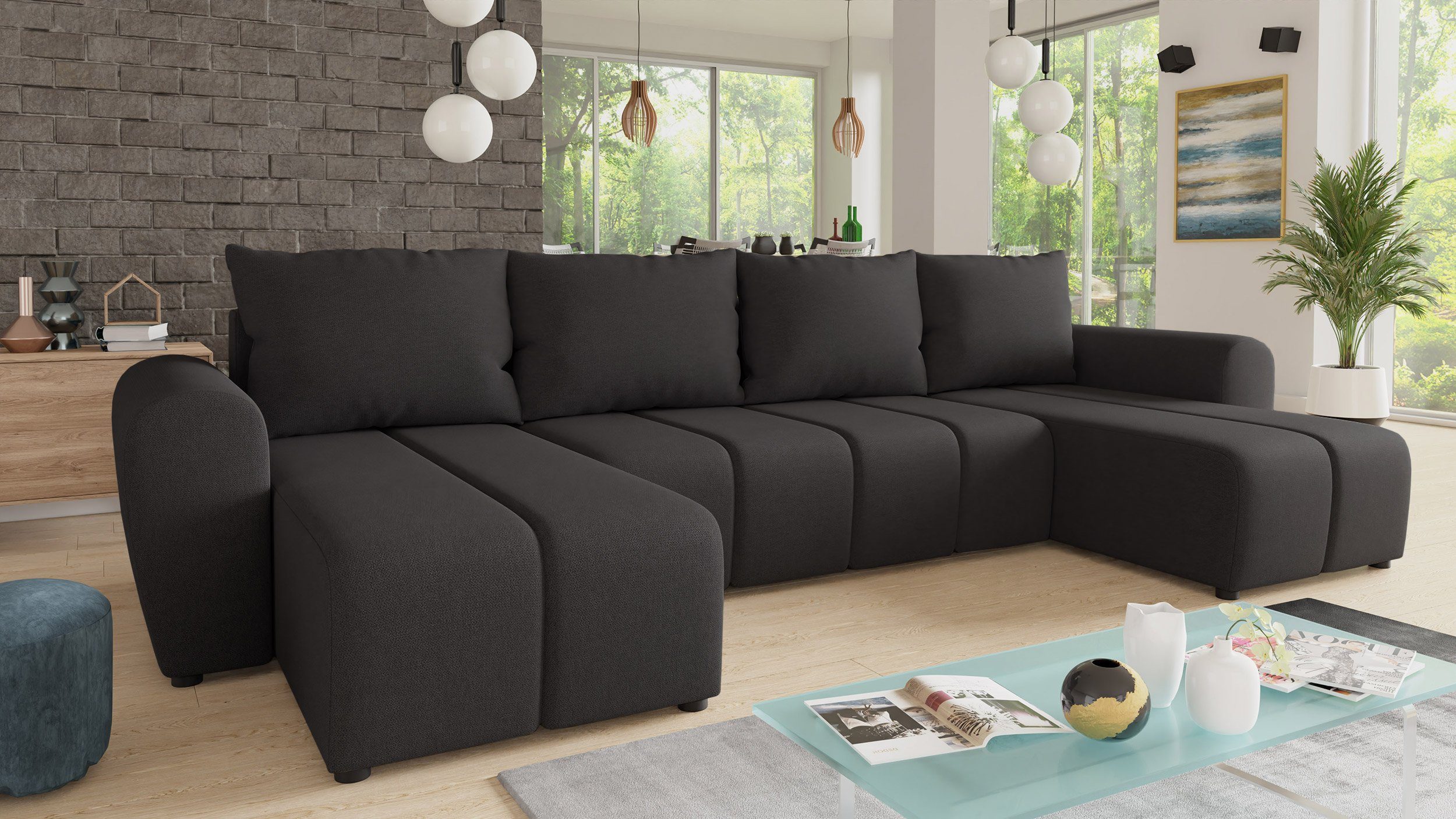 Sofnet Wohnlandschaft Cleo U, mit Schlaffunktion günstig online kaufen