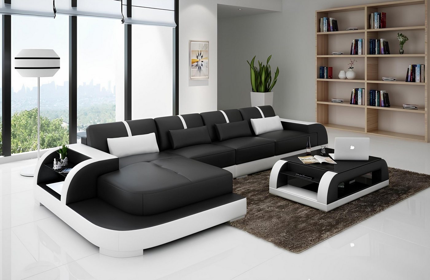 Xlmoebel Ecksofa Sofa mit USB-Anschluss und Polsterung in L-Form - Modernes günstig online kaufen