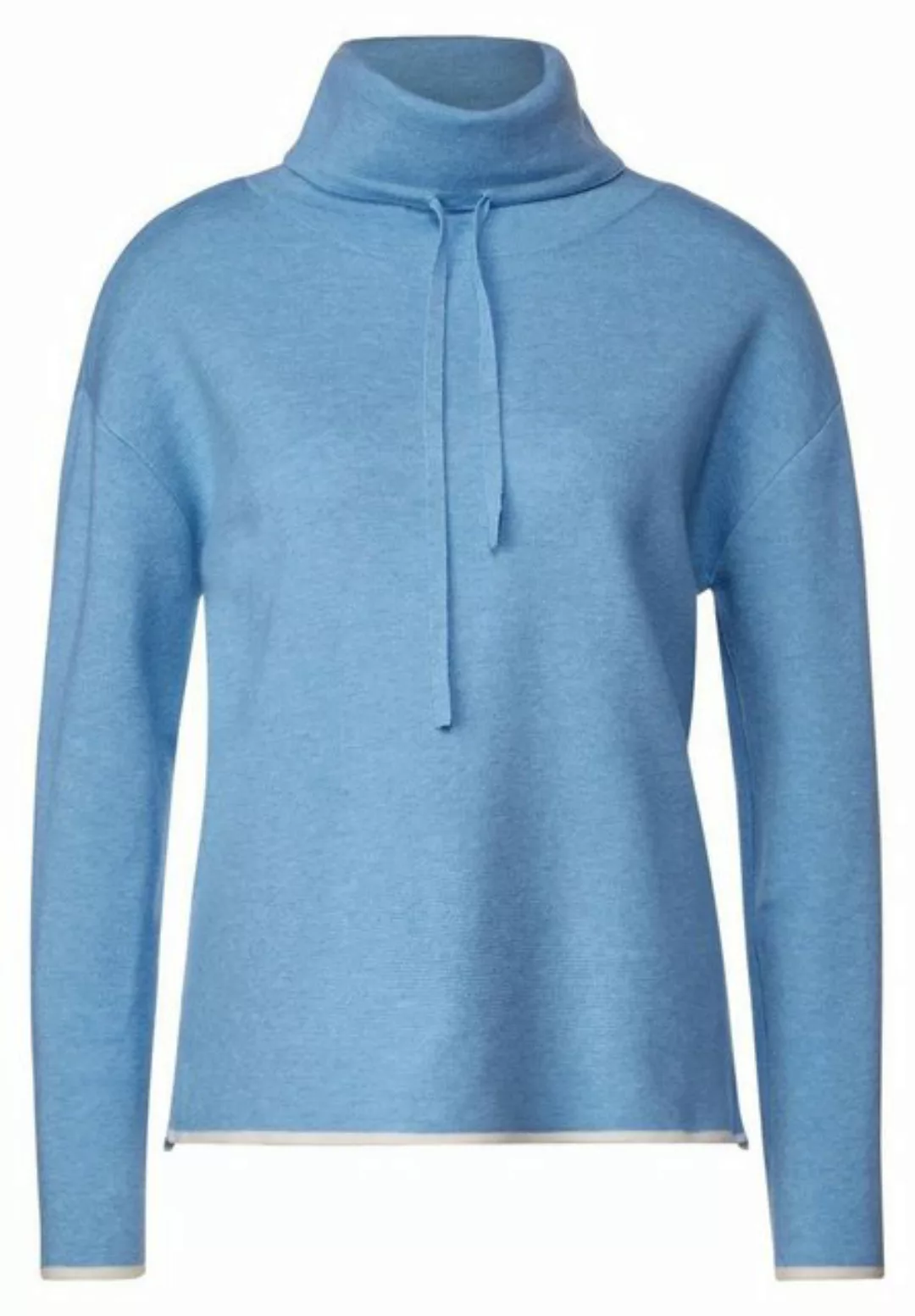STREET ONE Sweatshirt LTD QR sweater w. straps at co, gentle blue melange günstig online kaufen
