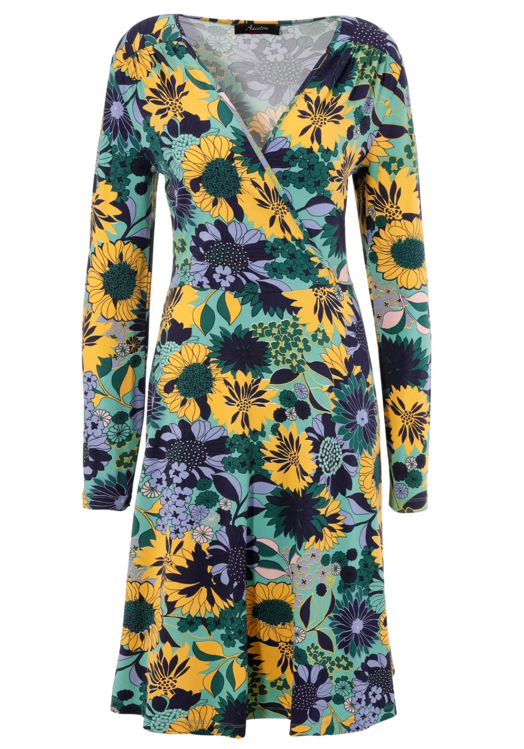 Aniston CASUAL Jerseykleid, mit V-Ausschnitt in Wickel-Optik - NEUE KOLLEKT günstig online kaufen