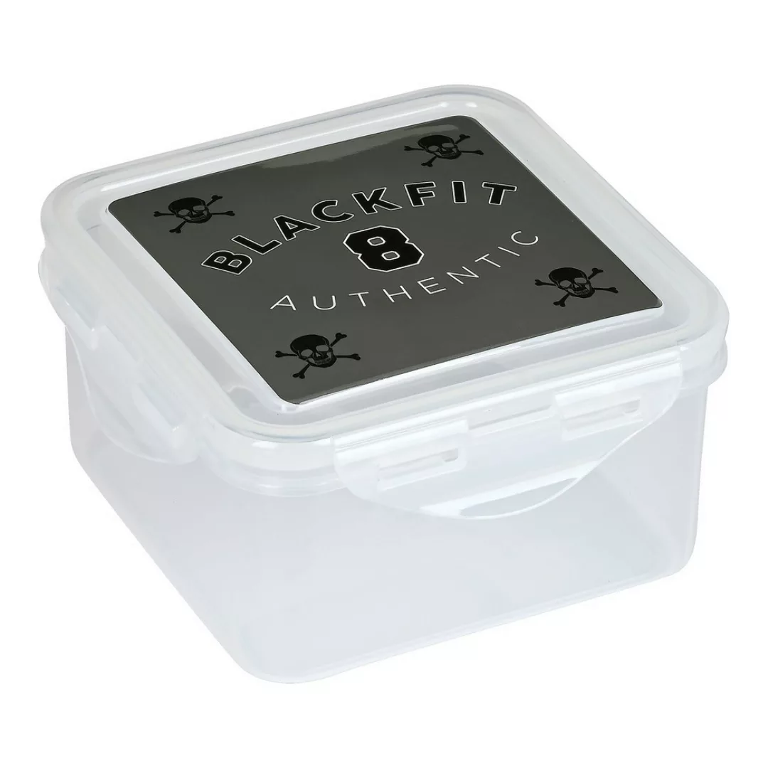 Lunchbox Blackfit8 Skull Polyurethan Schwarz Grau (13 X 7.5 X 13 Cm) günstig online kaufen