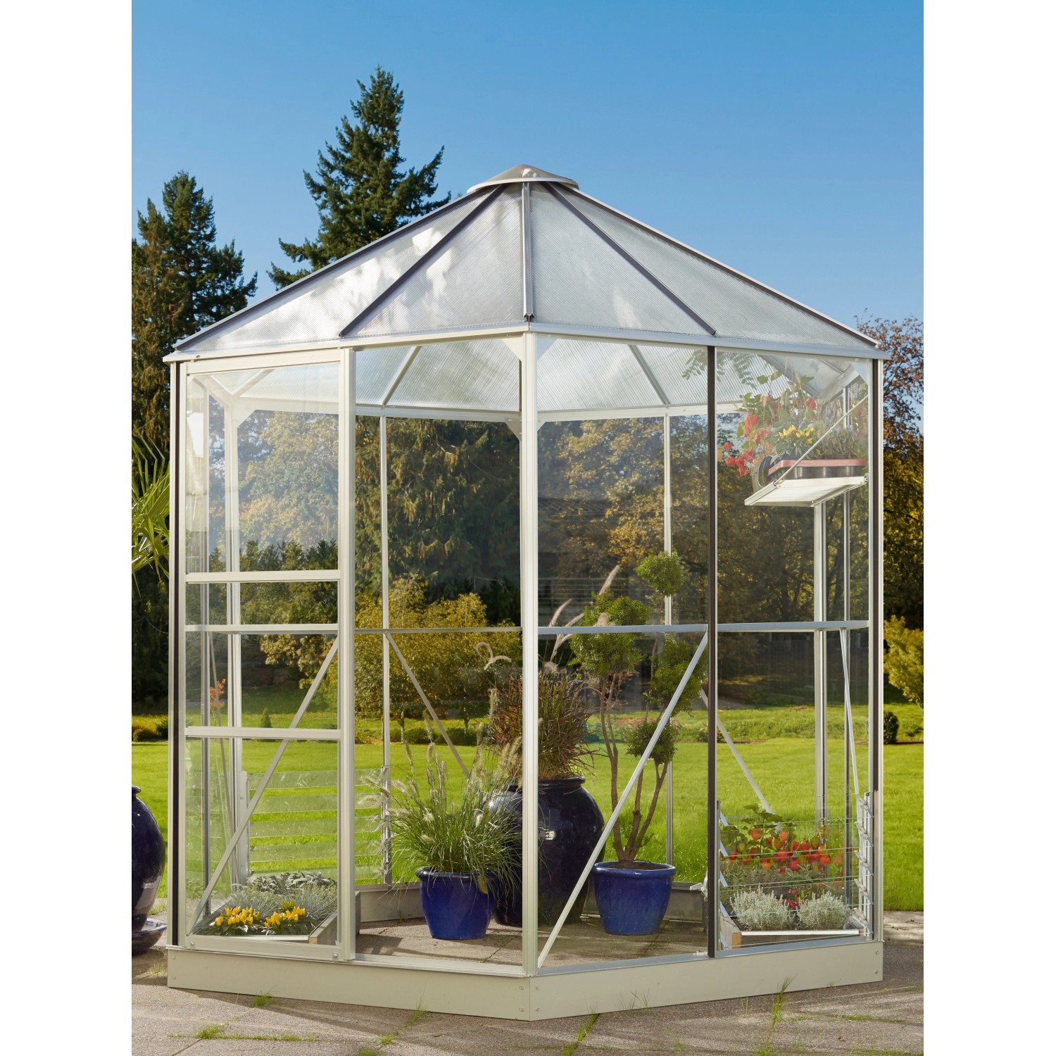 Vitavia Gewächshaus Hera 4500 Alu 4,5 m² inkl. Fundament günstig online kaufen