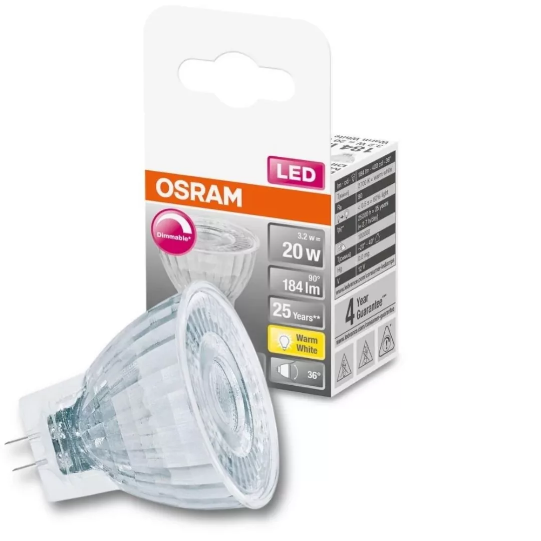 Osram LED Lampe ersetzt 20W Gu4 Brenner in Transparent 3,2W 184lm 2700K dim günstig online kaufen