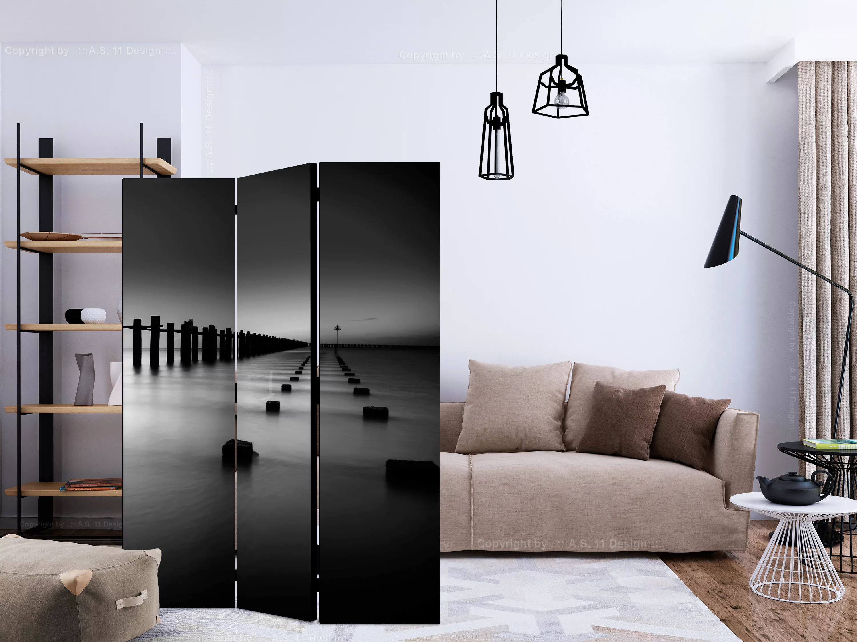 3-teiliges Paravent - To The Horizon [room Dividers] günstig online kaufen