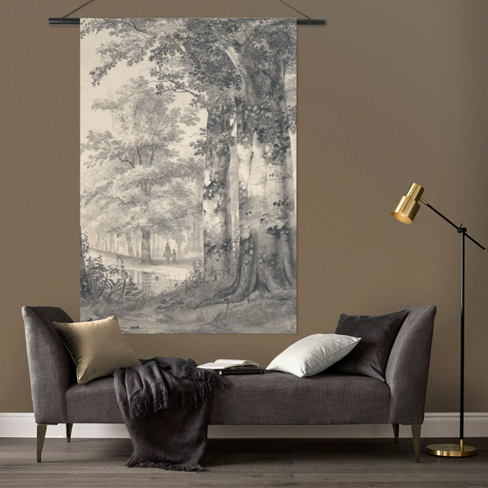 Art for the home Wandbild »Vintage Wald«, (1 St.), Wandteppich XL günstig online kaufen
