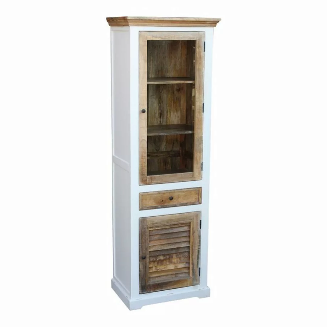 Main Möbel Vitrine Vitrine Regal Schrank 60x195 Mango weiß Nizza günstig online kaufen