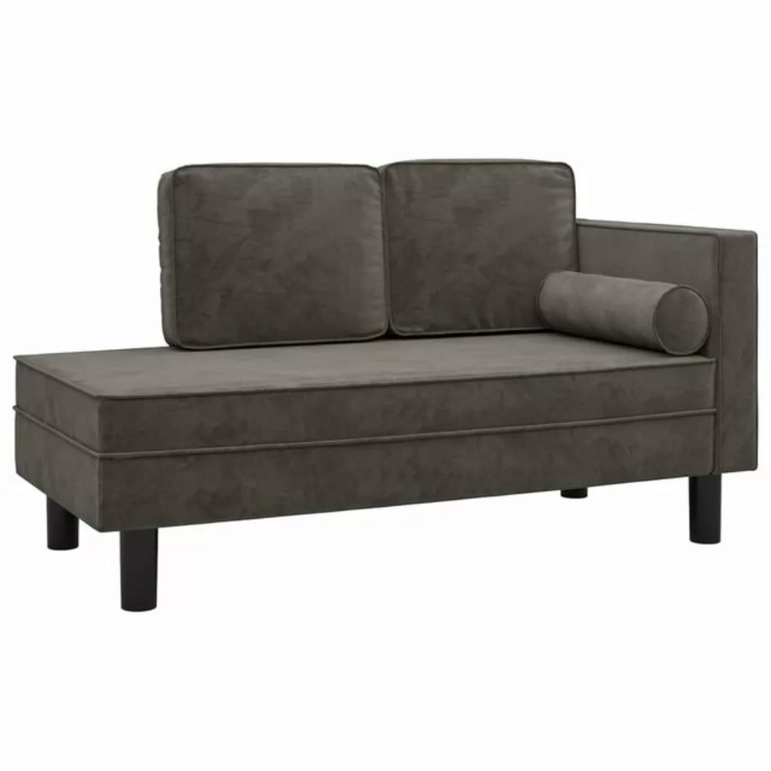 vidaXL Sofa Ottomane Liegesofa Recamiere Sofa Couch 2-Sitzer Dunkelgrau Sam günstig online kaufen