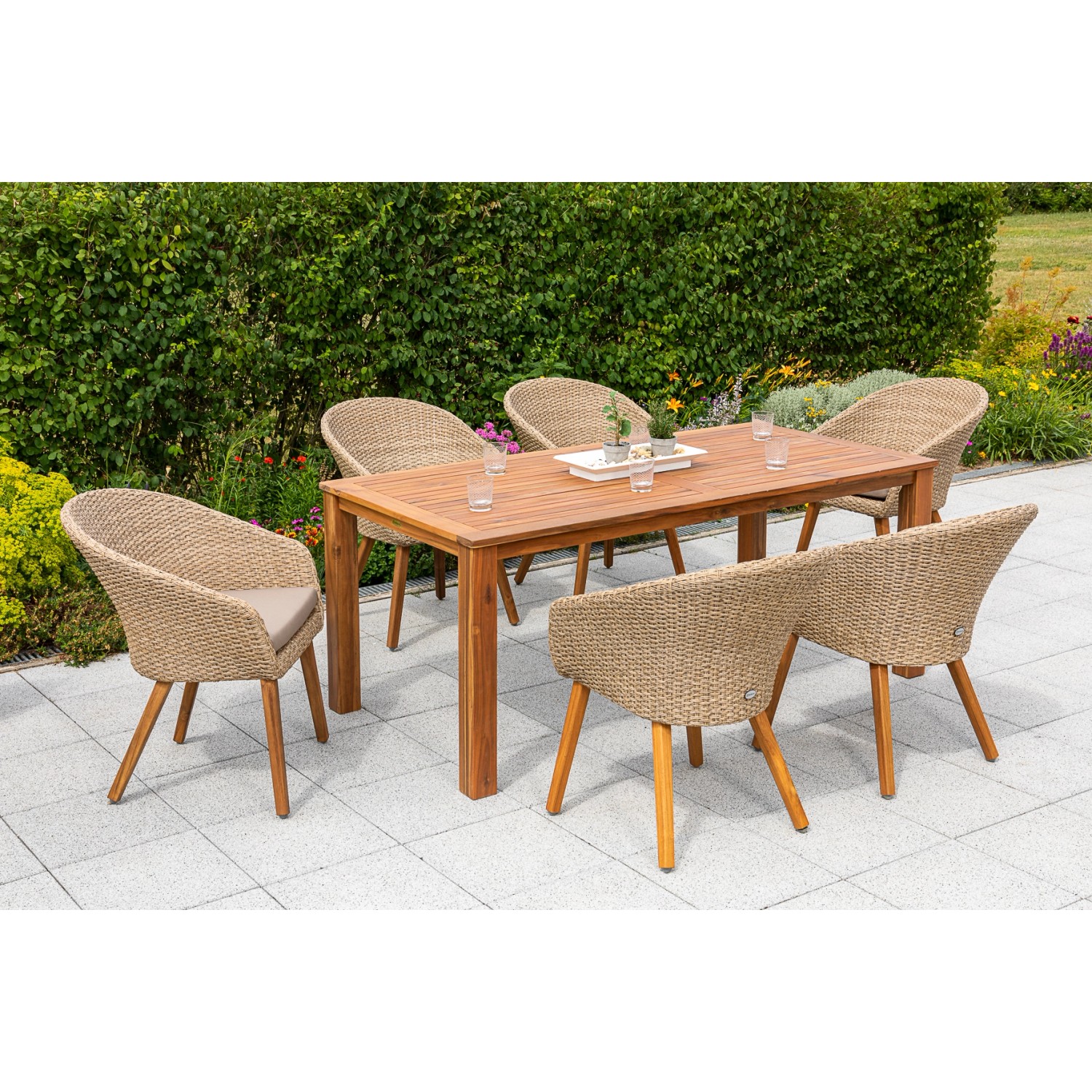 MERXX Garten-Essgruppe Arrone, (7-tlg), 6 Sessel günstig online kaufen