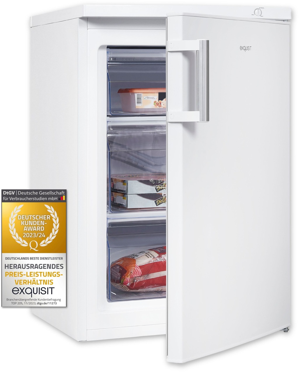 exquisit Gefrierschrank »GS81-H-010D weiss«, 85 cm hoch, 56 cm breit, 85 Li günstig online kaufen