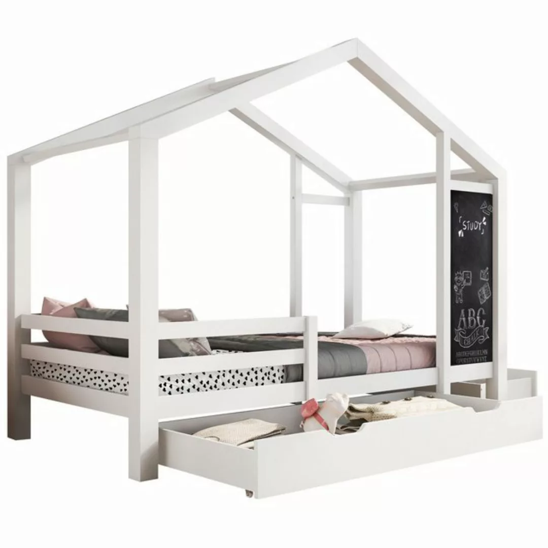 REDOM Kinderbett Kinder Bett Jugendbett Holzbett Hausbett Kinderhaus Massiv günstig online kaufen