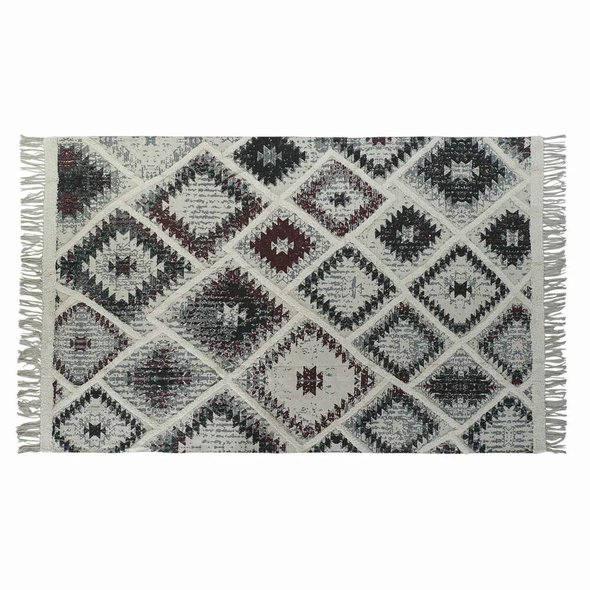Teppich Dkd Home Decor Weiß Schwarz Rot Baumwolle (160 X 230 X 1 Cm) günstig online kaufen