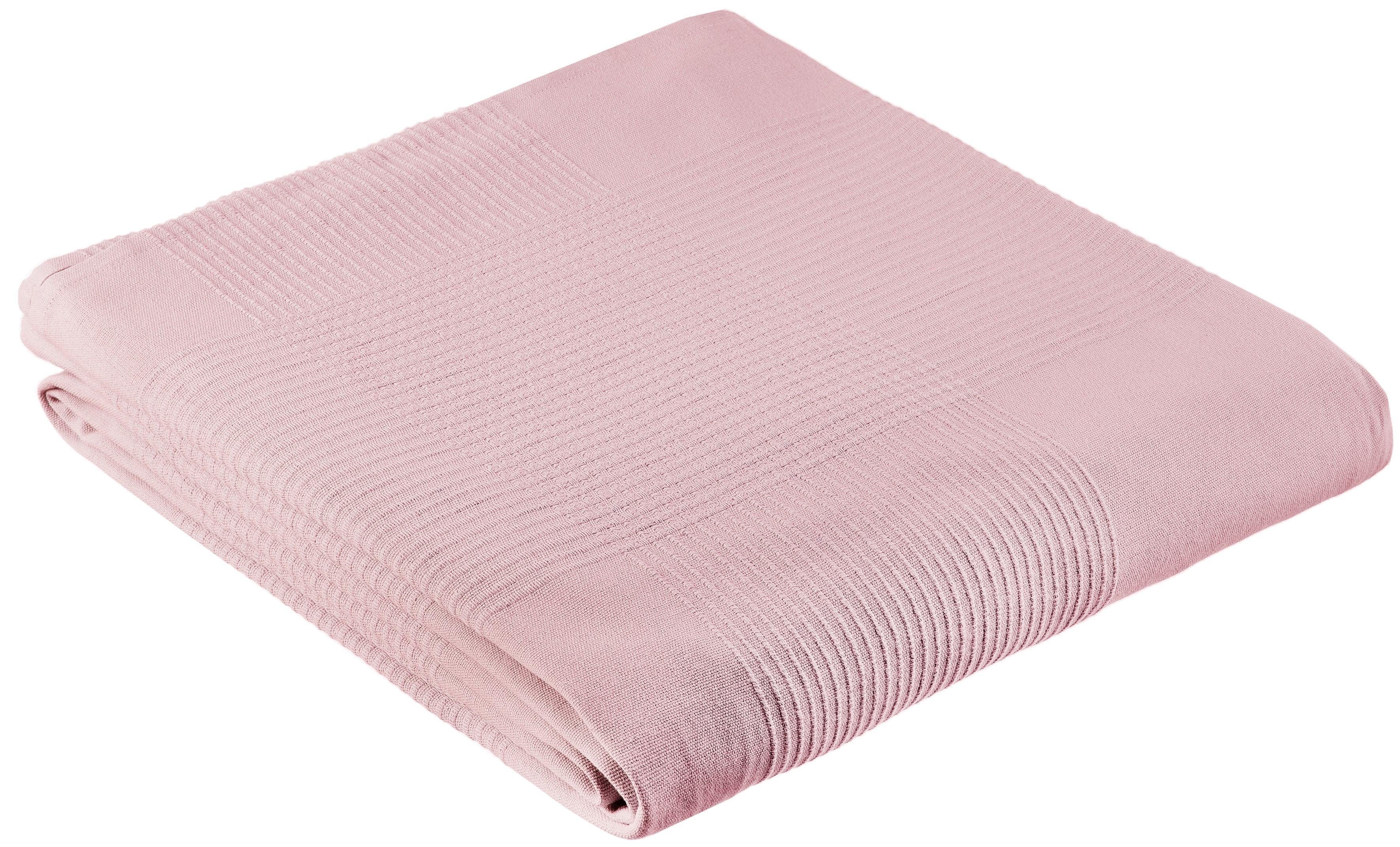 my home Tagesdecke »Mira«, leichte Tagesdecke aus 100% Baumwolle, uni Überw günstig online kaufen