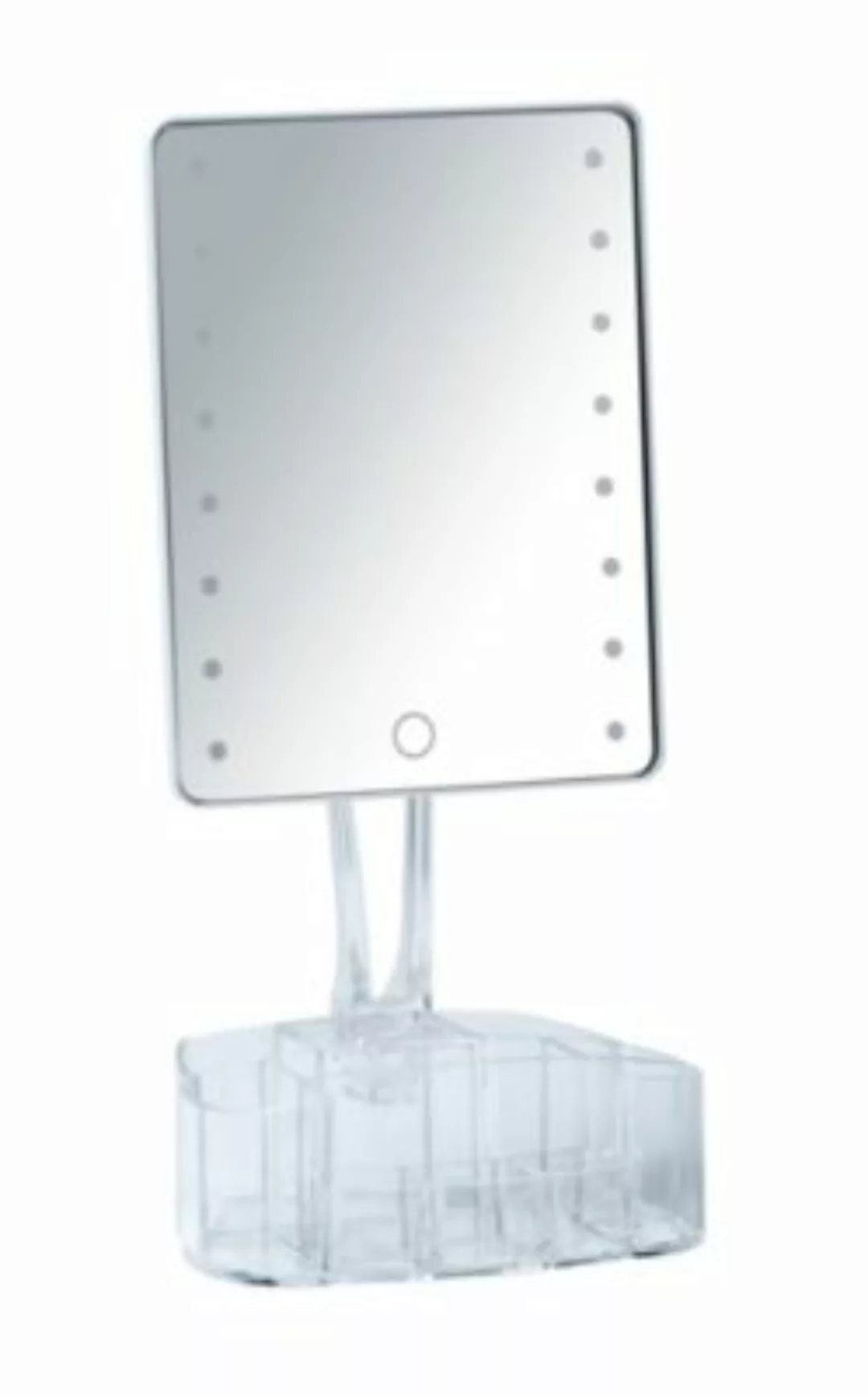 WENKO LED-Standspiegel mit Organizer Trenno, Leuchtspiegel weiß günstig online kaufen