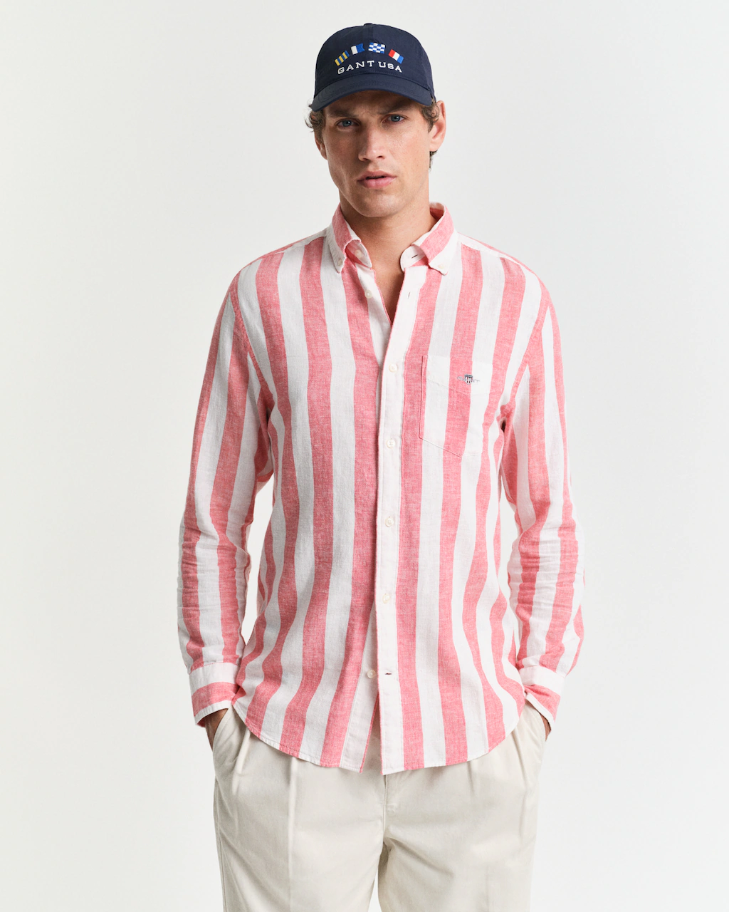 Gant Langarmhemd "REG COTTON LINEN BOLD STRIPE SHIRT" günstig online kaufen