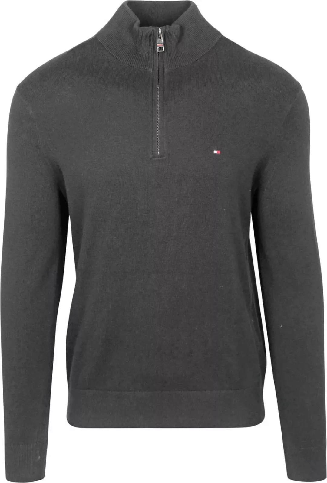 Tommy Hilfiger Half Zip Pullover Anthrazit - Größe XXL günstig online kaufen