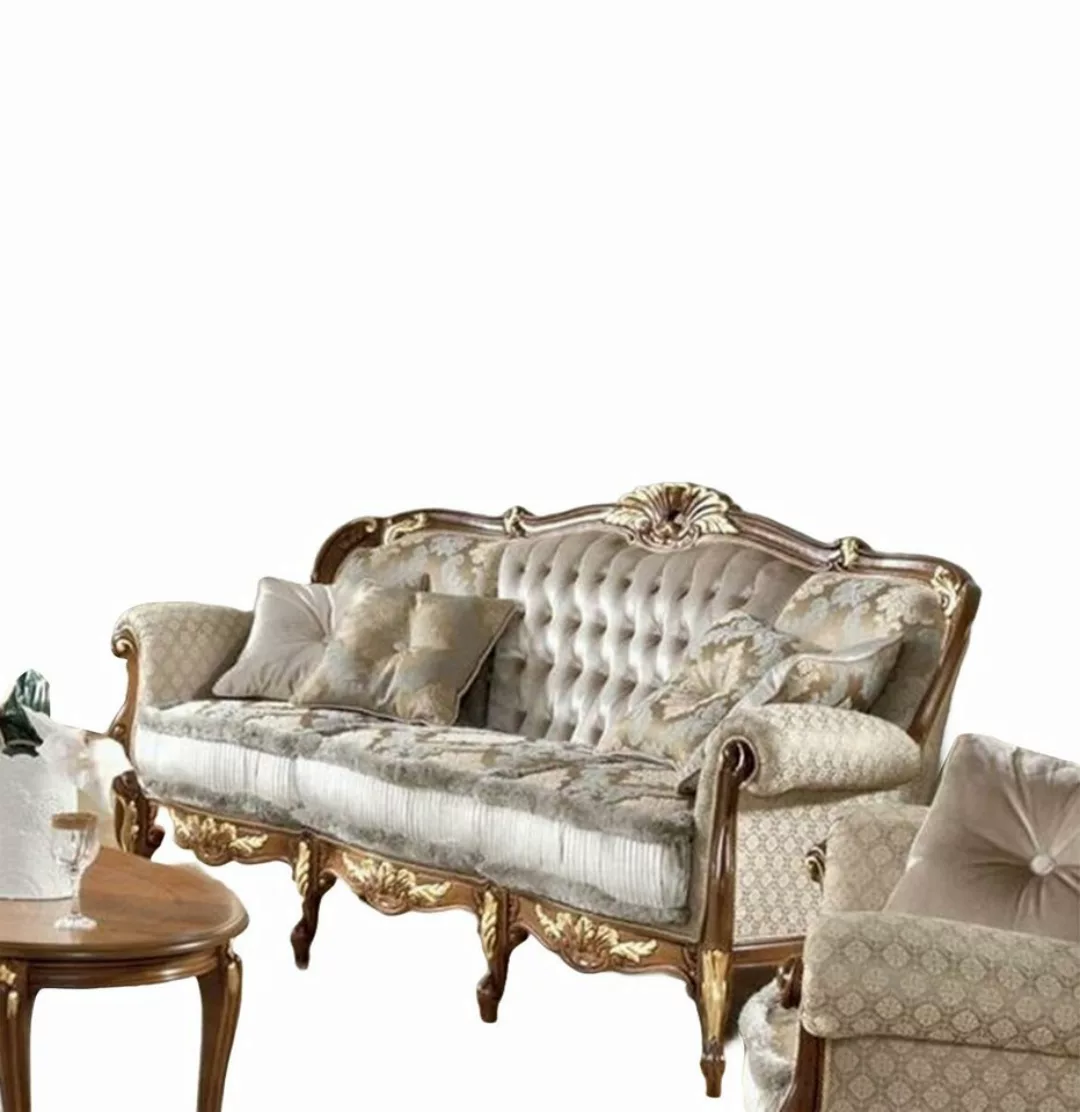 JVmoebel Sofa Klassischer Barock Dreisitzer Luxus 3-er Couch Luxus Möbel Br günstig online kaufen