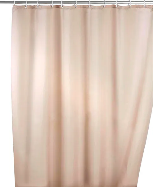 WENKO Duschvorhang "Uni Beige", Höhe 200 cm, Polyester, waschbar günstig online kaufen