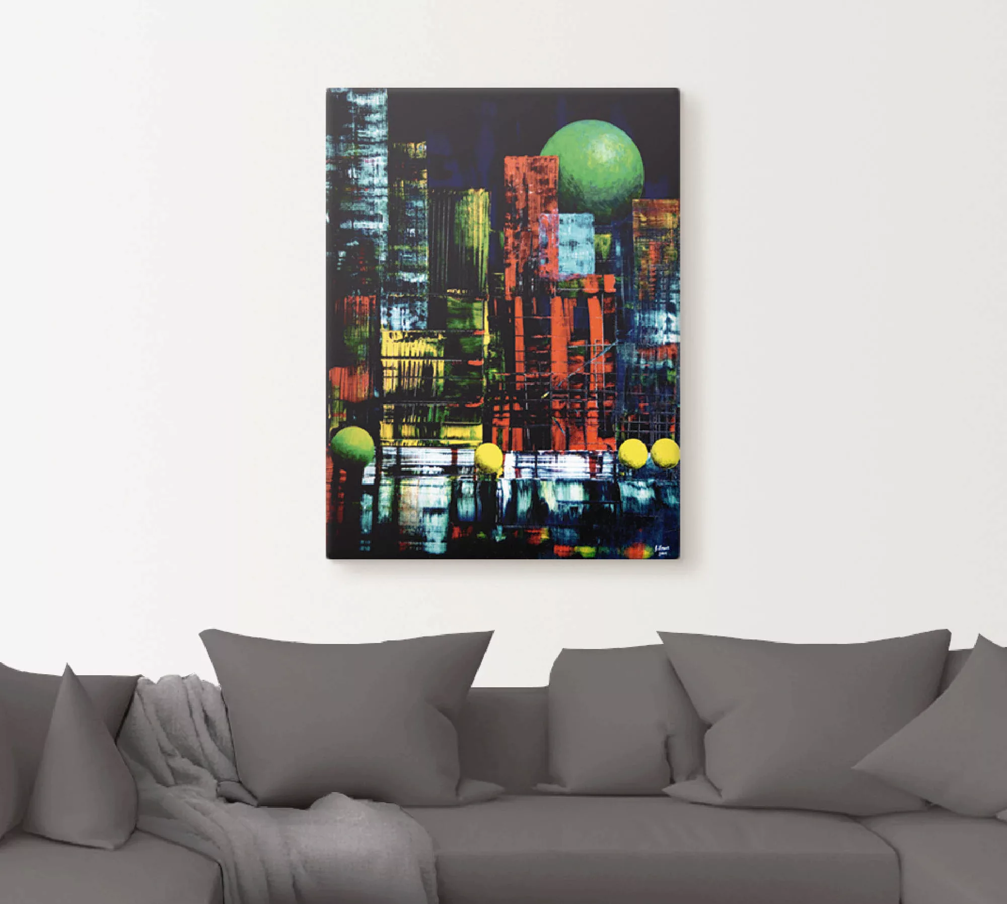 Artland Wandbild "New York abstrakt II", Amerika, (1 St.), als Leinwandbild günstig online kaufen