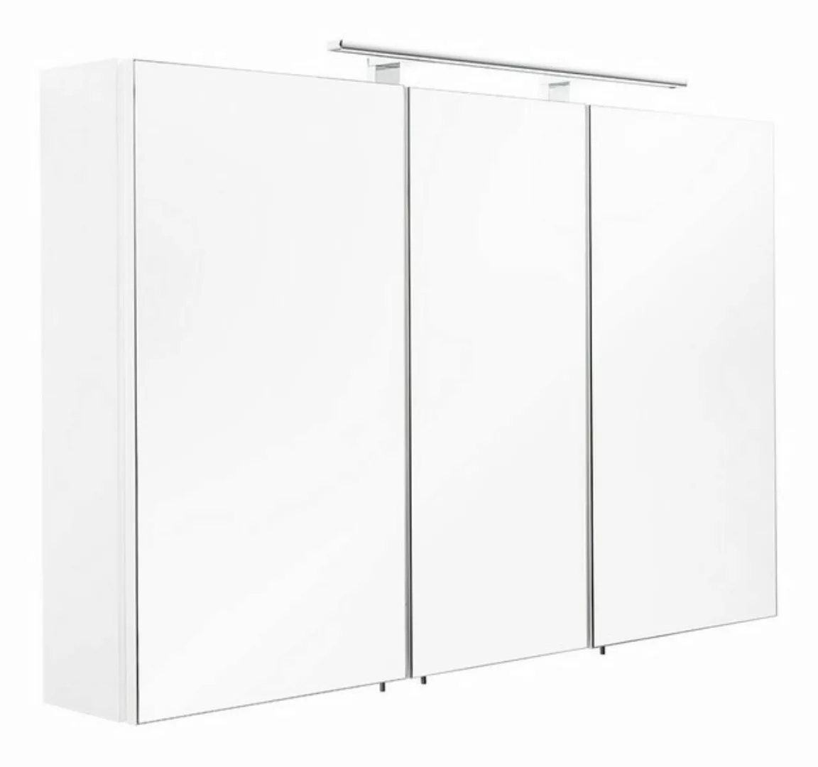 Magnolia Home Spiegelschrank Spiegelschrank 110x68x16cm mit LED Leuchte wei günstig online kaufen