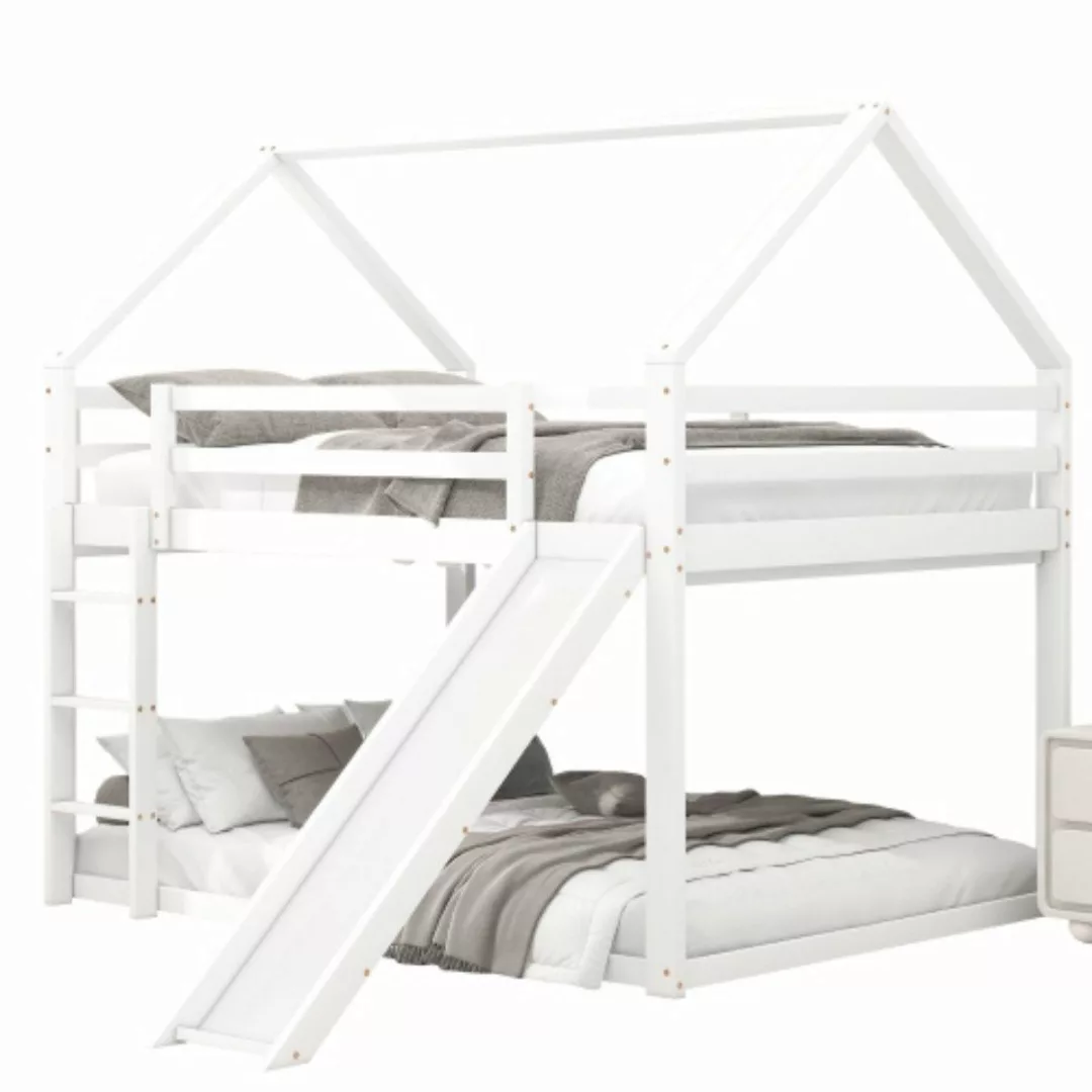 TavilaEcon Etagenbett Kinderbett Jugendbett Holzbett Hausbett mit Rutsche u günstig online kaufen