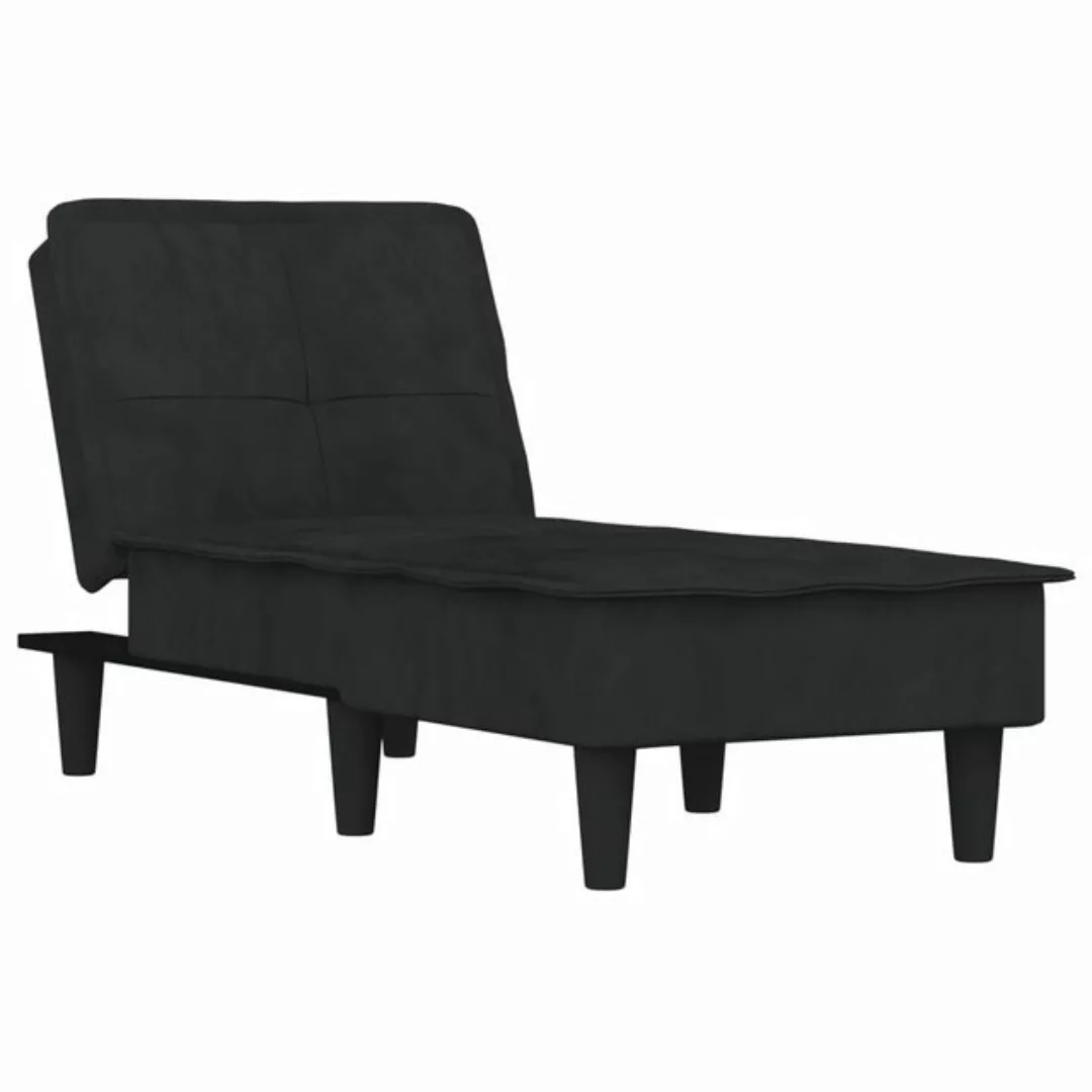 vidaXL Chaiselongue, Liegesofa Schwarz Samt günstig online kaufen