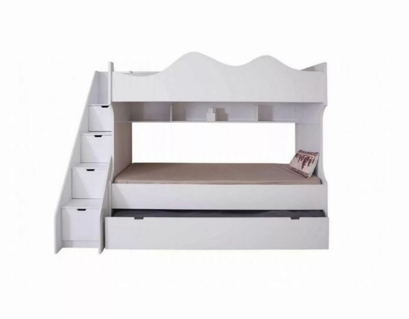 JVmoebel Kinderbett Weiß Etagenbett Kinderbett Bett Kindermöbel Garnitur Mo günstig online kaufen