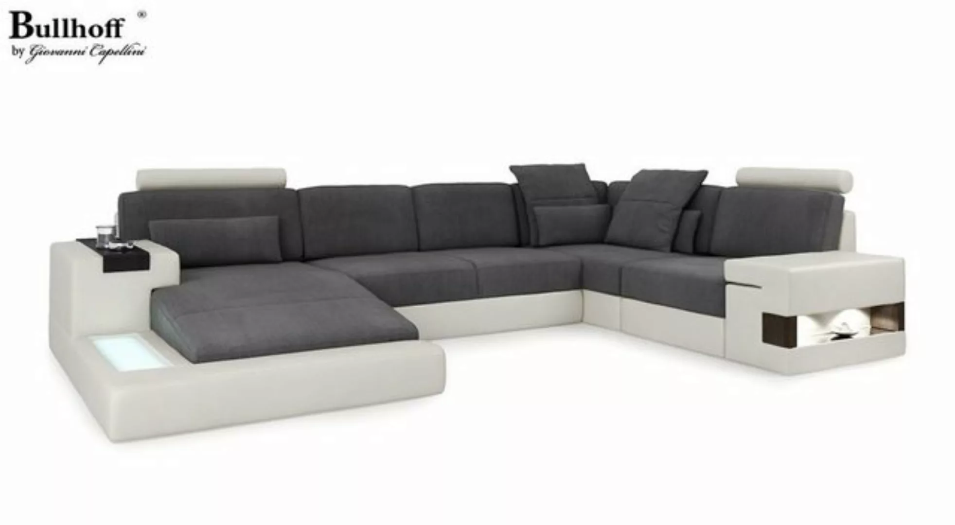 BULLHOFF Schlafsofa Schlafsofa XXL Wohnlandschaft Bettcouch Designsofa Sofa günstig online kaufen