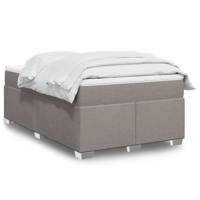 vidaXL Boxspringbett, Boxspringbett mit Matratze Taupe 120x200 cm Stoff günstig online kaufen