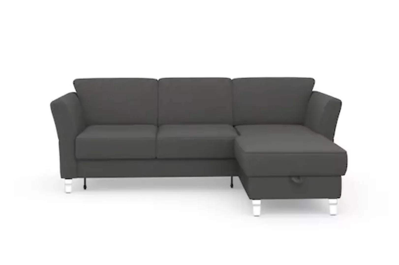 sit&more Ecksofa »Visby L-Form«, wahlweise mit Bettfunktion und Bettkasten, günstig online kaufen