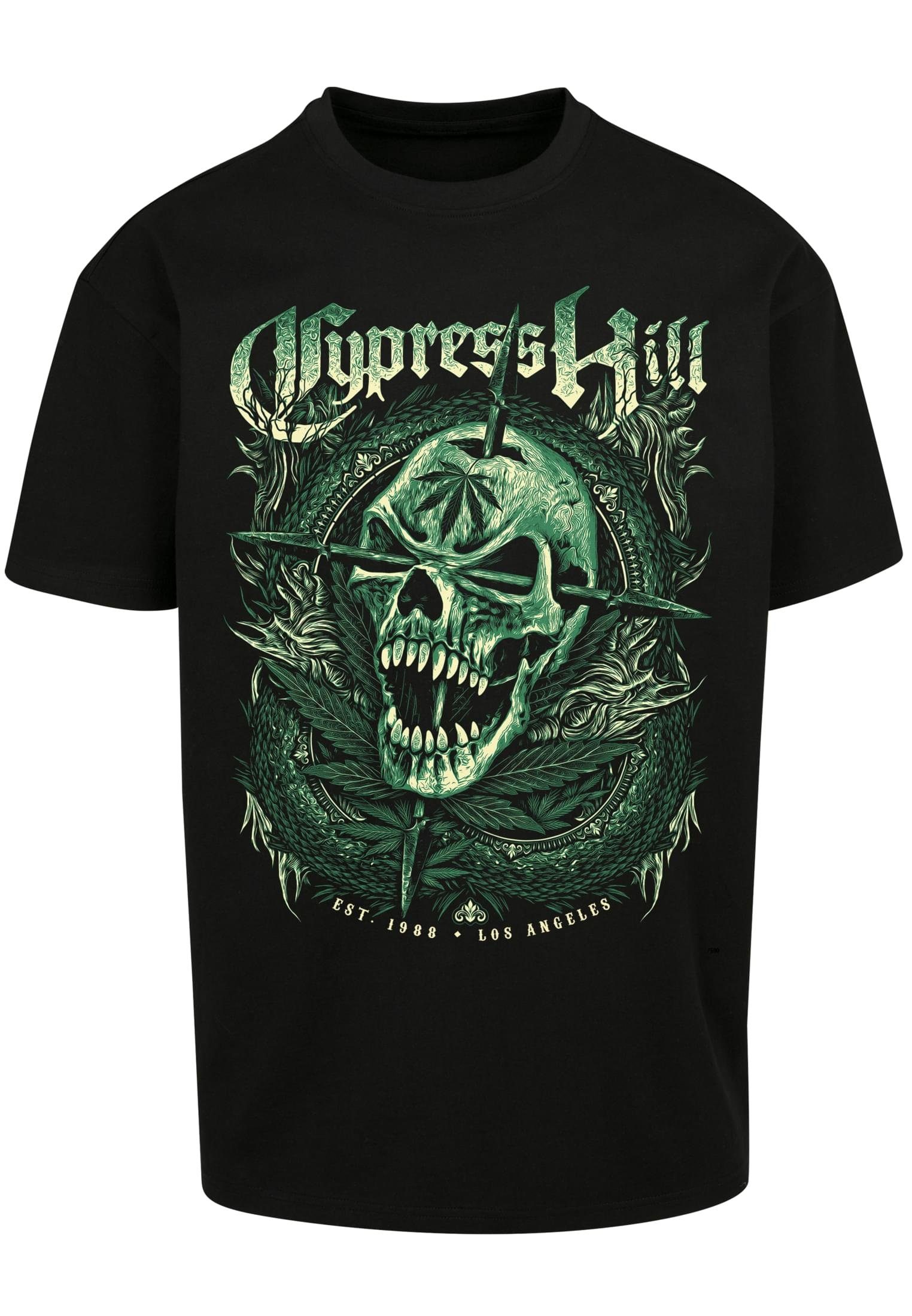 MisterTee Kurzarmshirt Herren Cypress Hill Skull günstig online kaufen